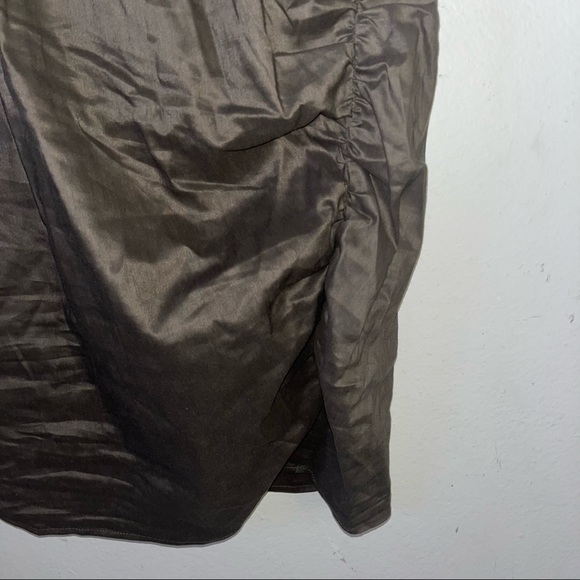 NWT J.Crew Collection side-ruched dress in stretch linen-viscose Sz 12 - Picture 8 of 10